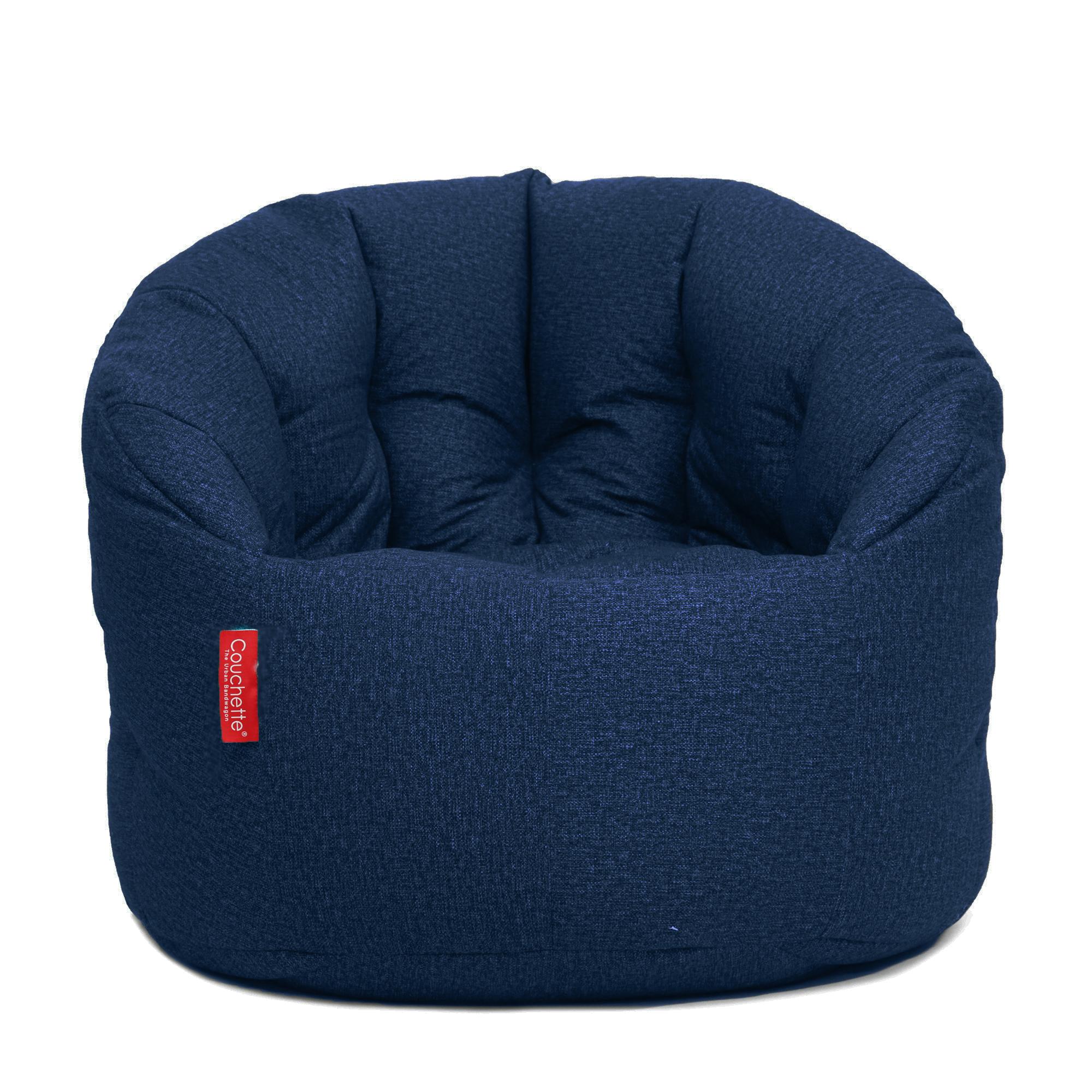 Couchette® Lush XL Arm Chair Cotton Suede Bean Bag in Sky Blue Finish  (Filled) : Amazon.in: Home & Kitchen